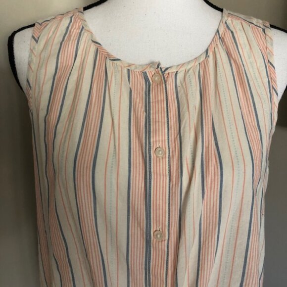 *LUCKY BRAND* Striped Sleeveless Button Down Top Size Small NWT - Picture 3 of 8